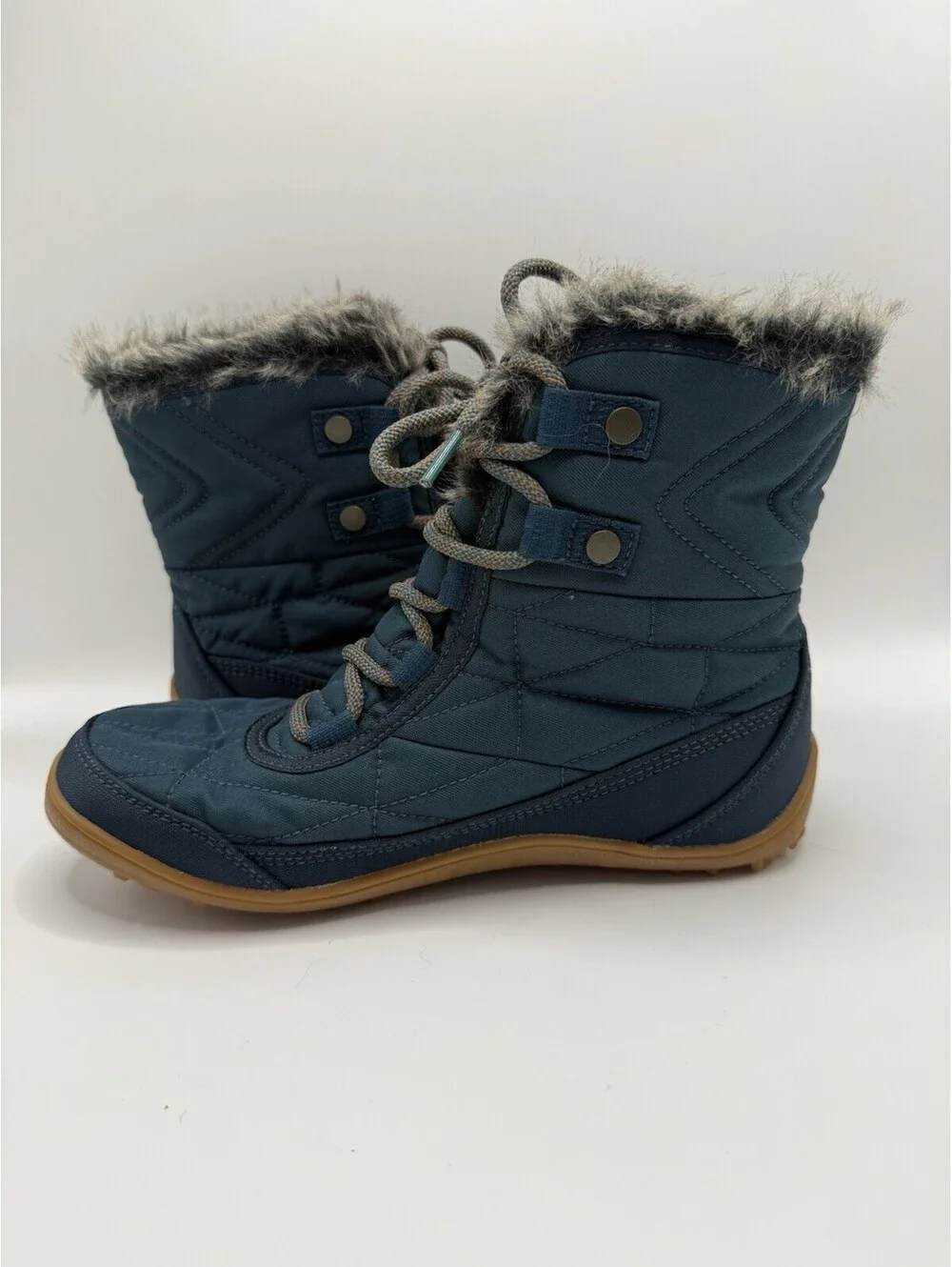 Columbia MINX SHORTY III ALTA Women's Boots Zinc/Desert Blue Sz 7 NWOB